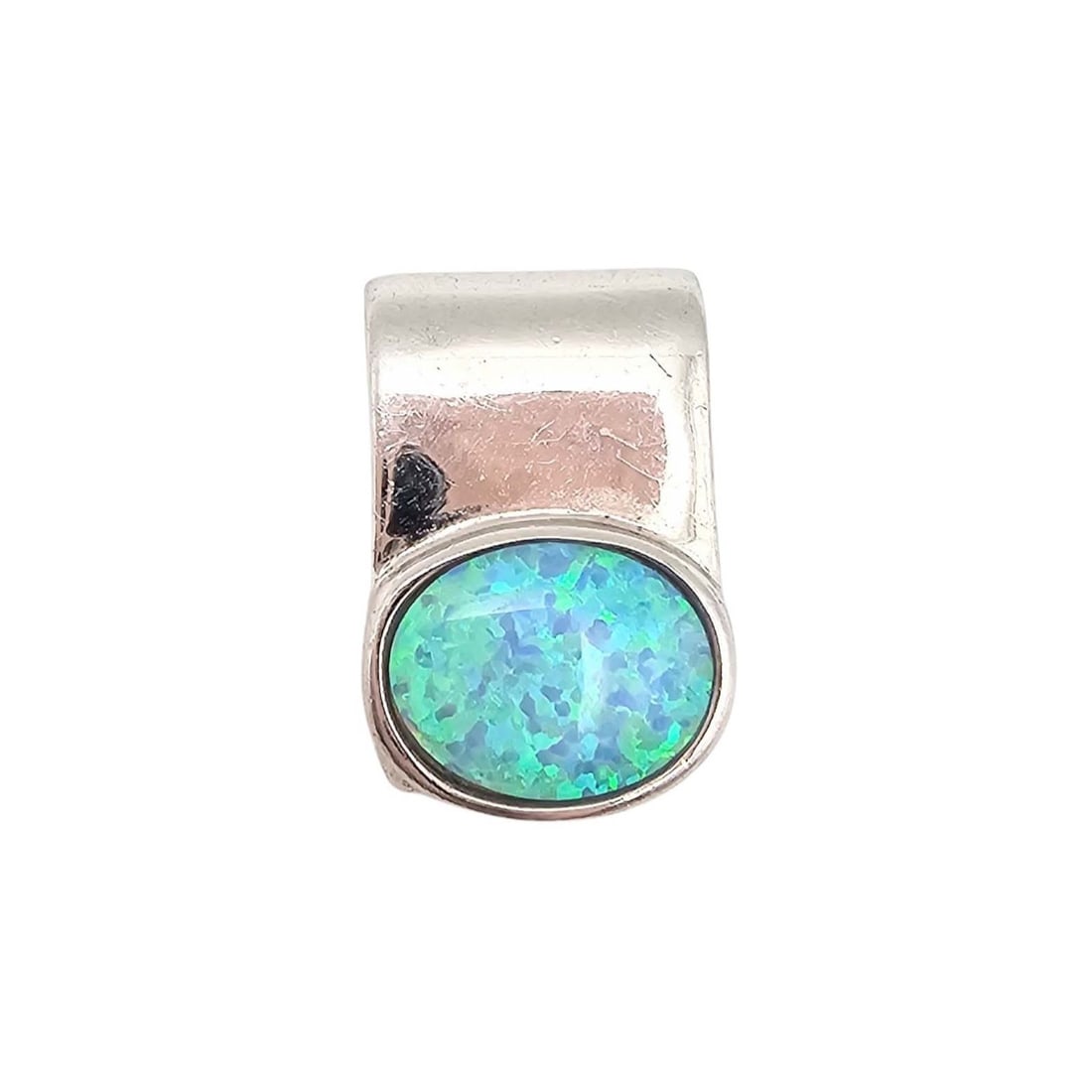 Opal Sterling Silver Pendant 2.8 G: Opal Sterling Silver Pendant 2.8 G