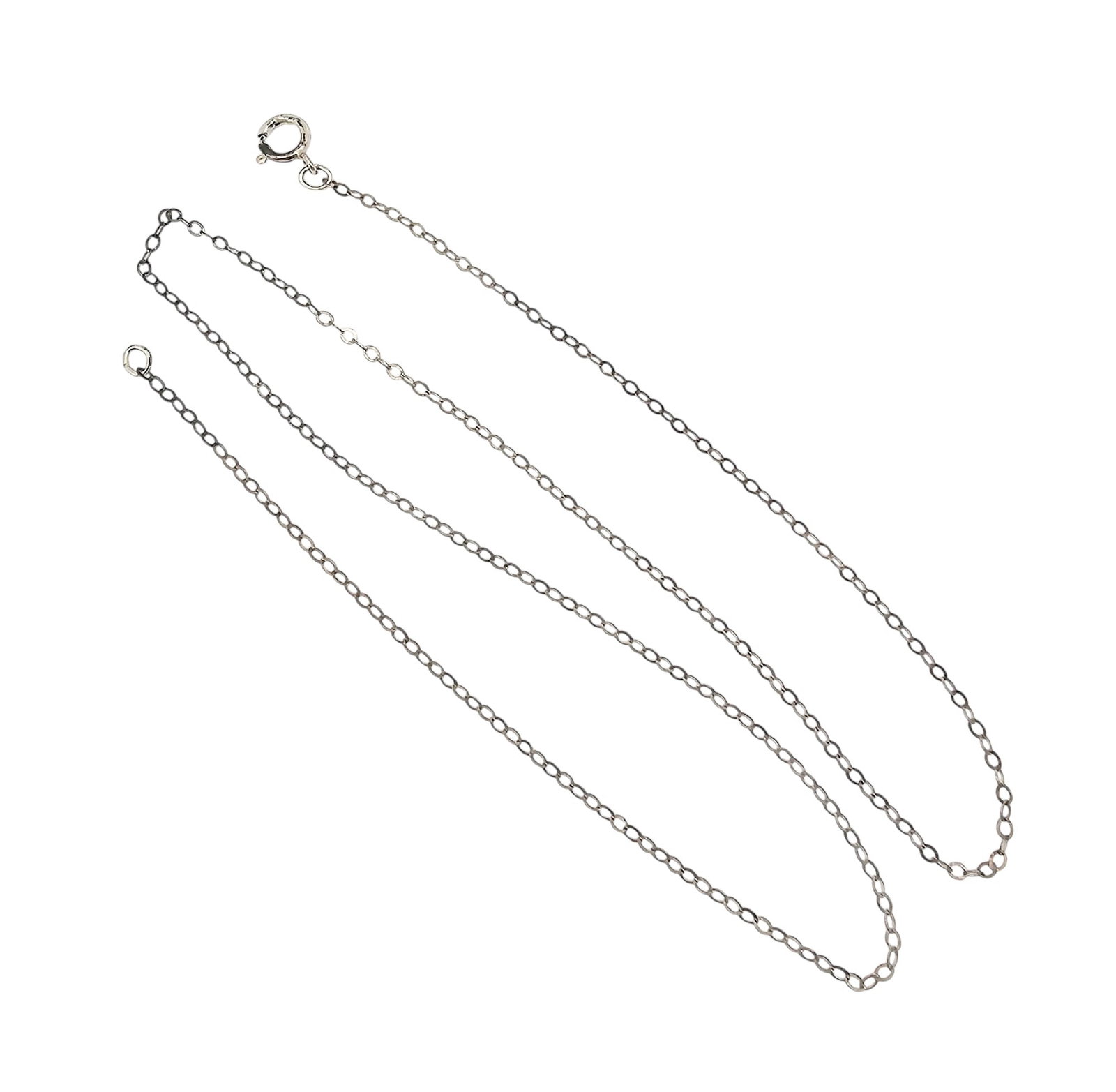 Sterling Silver Cable Chain Necklace 0.7 G: Sterling Silver Cable Chain Necklace 0.7 G