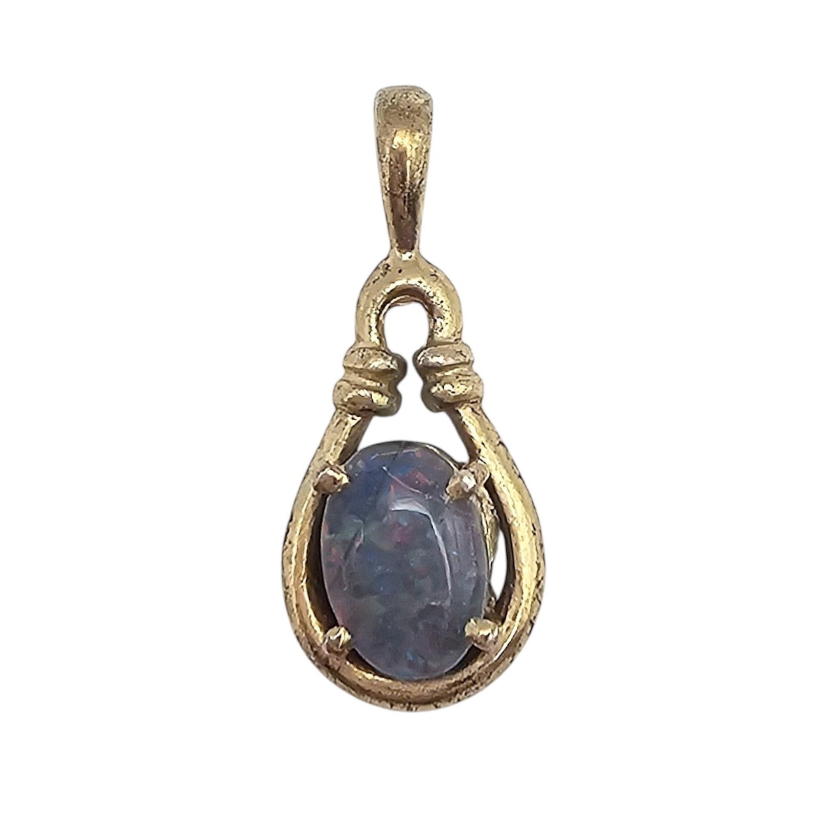 Opal Sterling Silver Pendant 0.9 G: Opal Sterling Silver Pendant 0.9 G