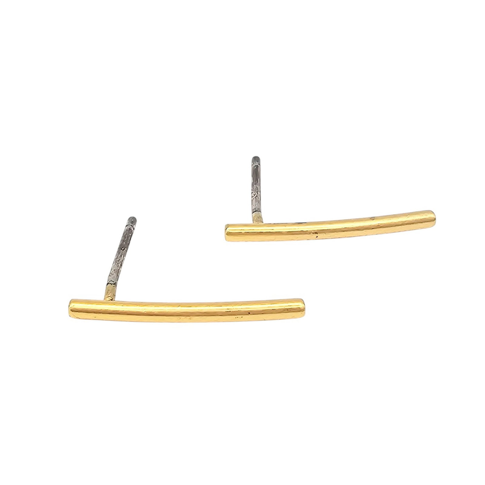 Gold Over Sterling Silver Earrings 0.8 G: Gold Over Sterling Silver Earrings 0.8 G