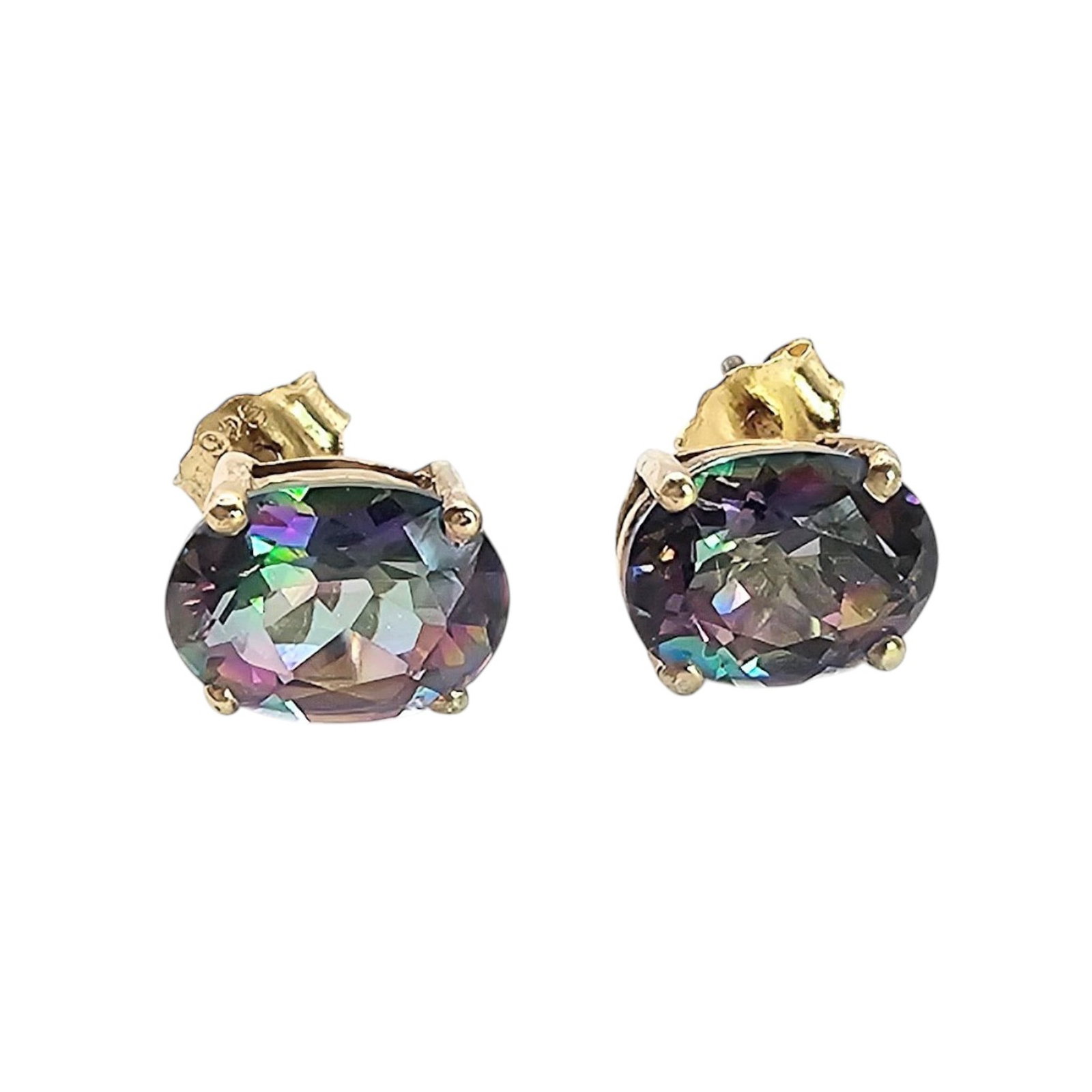 Tourmaline Gold Over Sterling Silver Earrings 1.2 G: Tourmaline Gold Over Sterling Silver Earrings 1.2 G