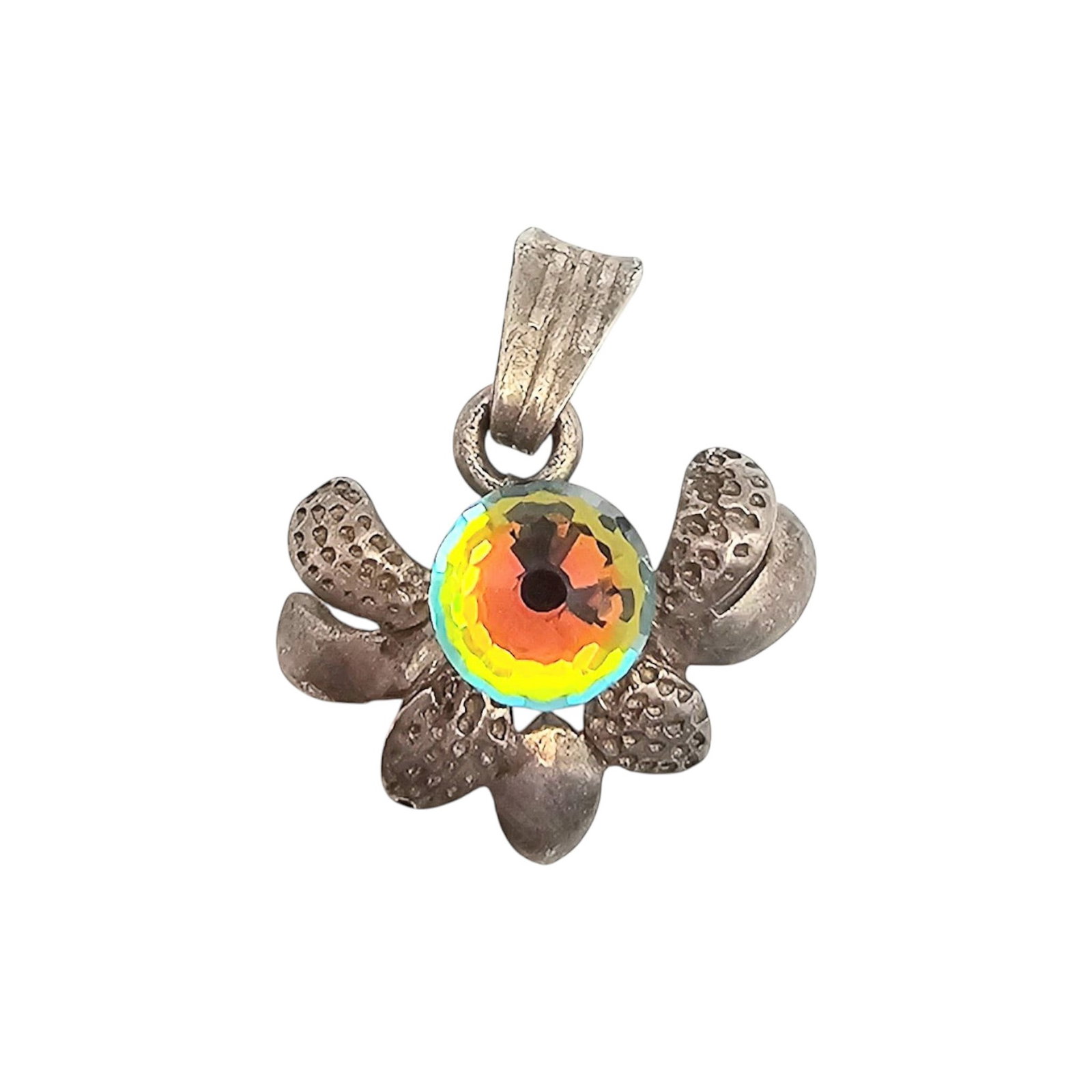 M Crystal Sterling Silver Pendant 1.5 G (1 of 4)