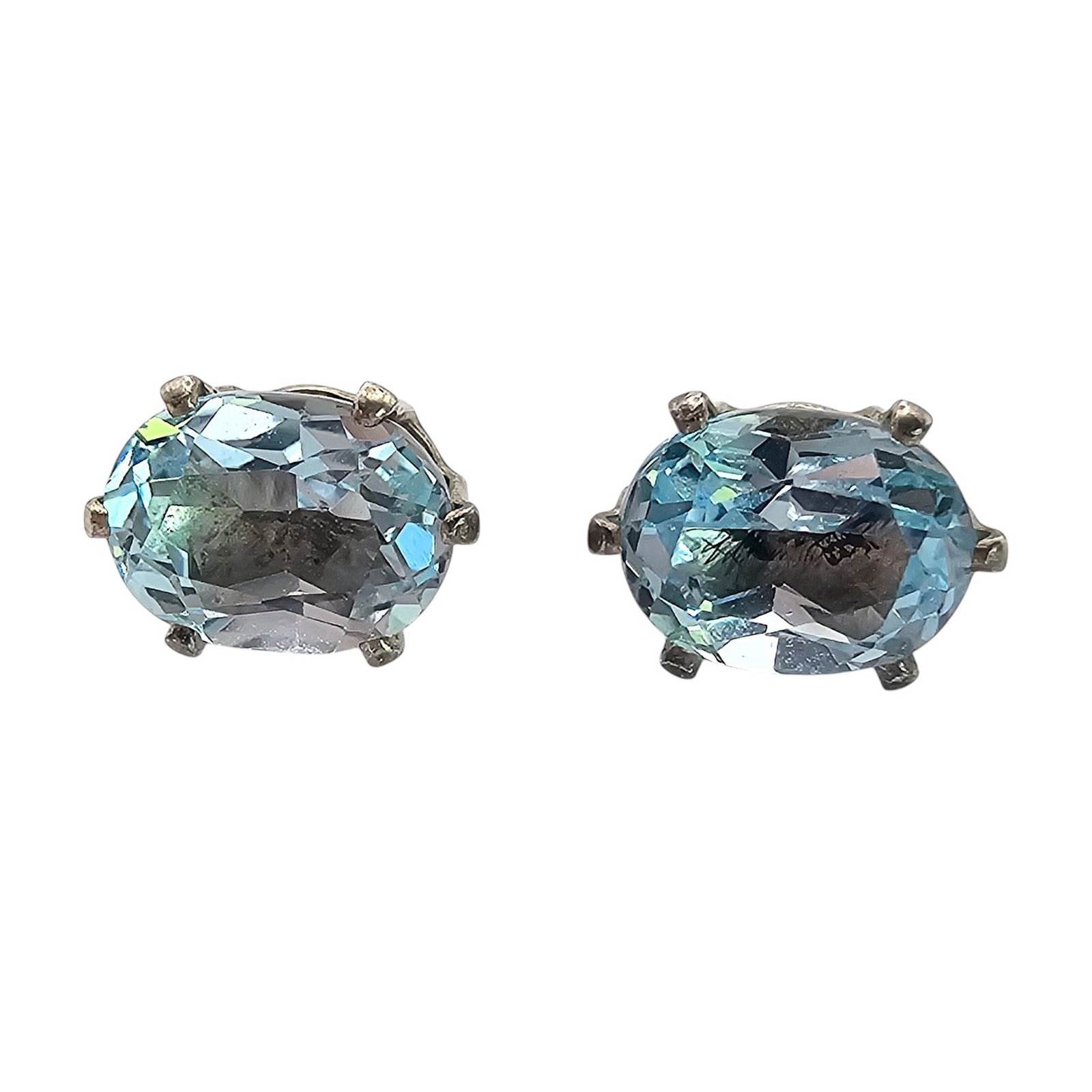 Topaz Sterling Silver Earrings 1.4 G: Topaz Sterling Silver Earrings 1.4 G no backs