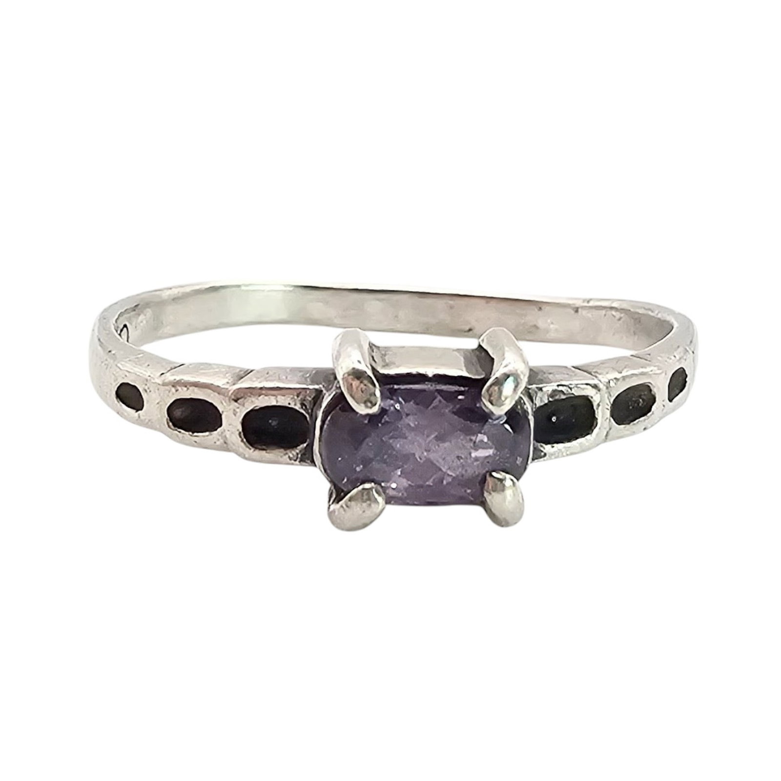 CW Rhinestone Sterling Silver Ring Size 5.25 1.2 G: CW Rhinestone Sterling Silver Ring Size 5.25 1.2 G