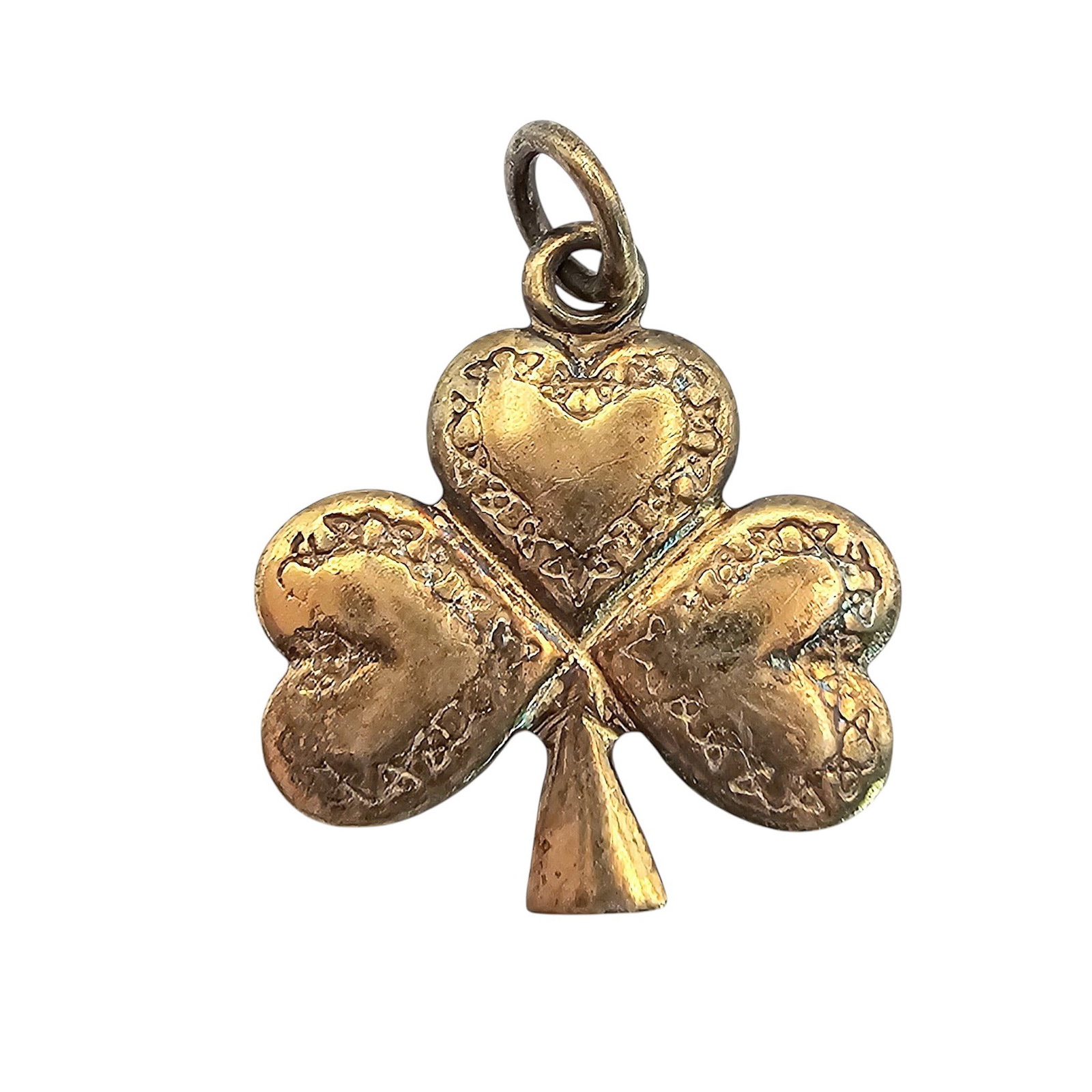 Gold Over Sterling Silver Clover Pendant 1.9 G: Gold Over Sterling Silver Clover Pendant 1.9 G