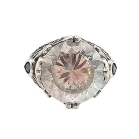 PAJ Cubic Zirconia Sterling Silver Ring Size 8.5 11.5 G