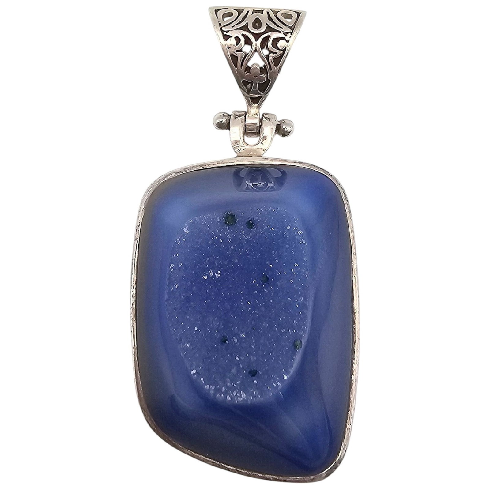 NC Druzy Sterling Silver Pendant 15.6 G: NC Druzy Sterling Silver Pendant 15.6 G