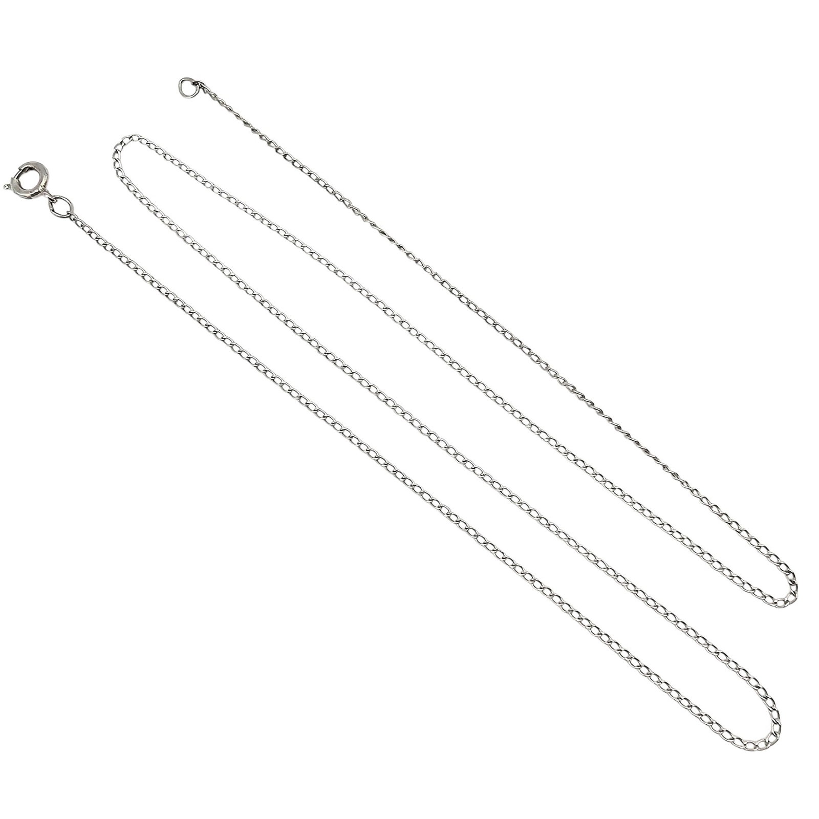 Sterling Silver Curb Chain Necklace 1.5 G: Sterling Silver Curb Chain Necklace 1.5 G