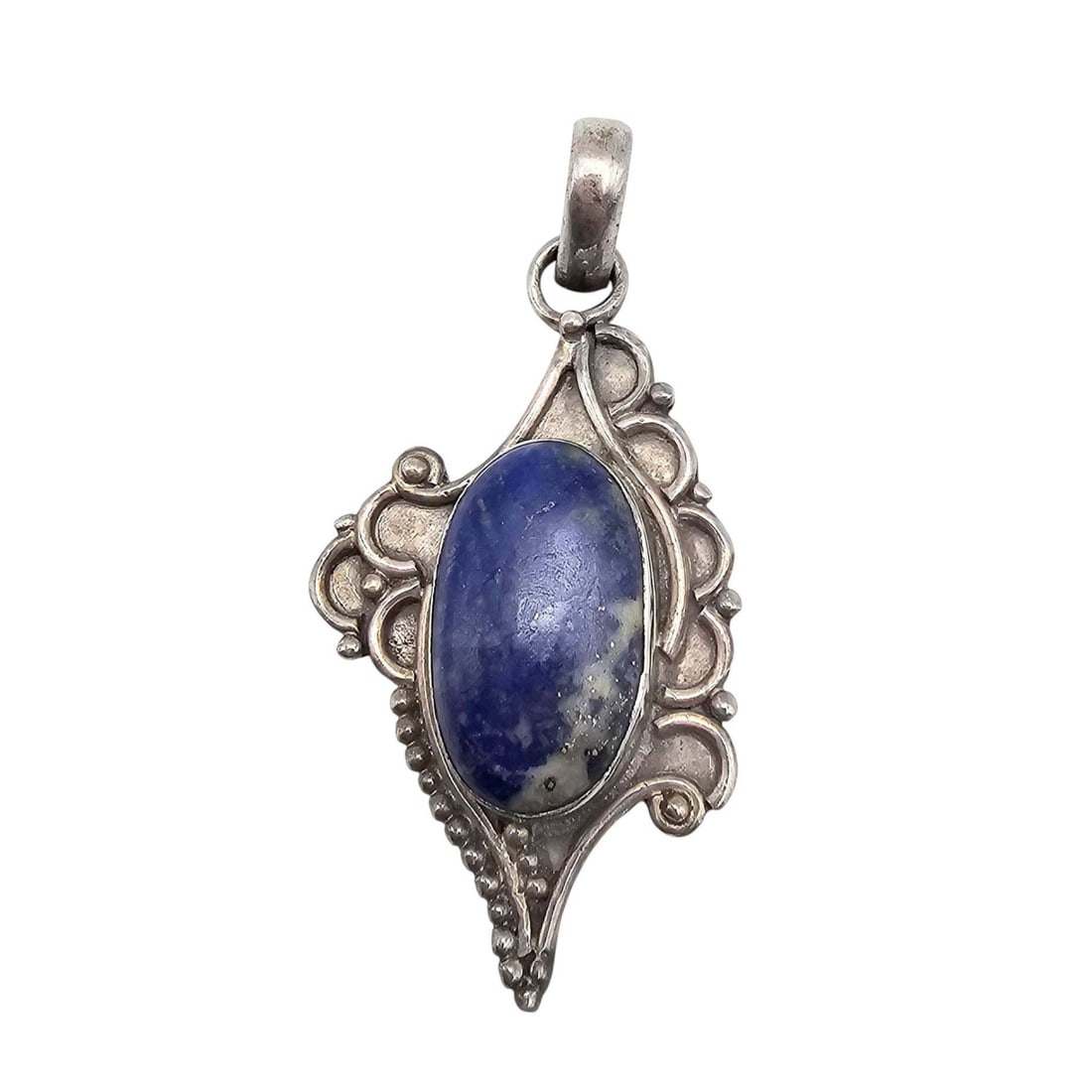 Lapis Sterling Silver Pendant 9.2 G: Lapis Sterling Silver Pendant 9.2 G