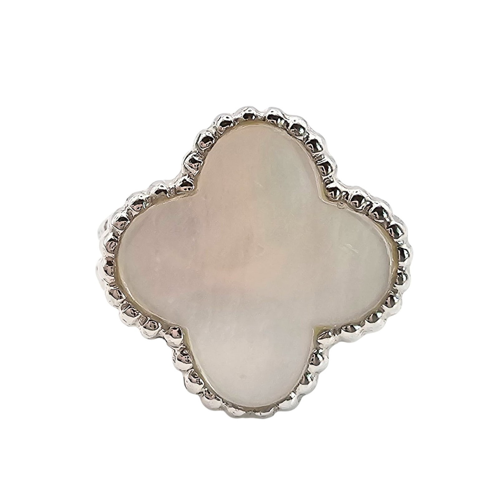 Mother Of Pearl Sterling Silver Ring Size 5.75 4.8 G: Mother Of Pearl Sterling Silver Ring Size 5.75 4.8 G