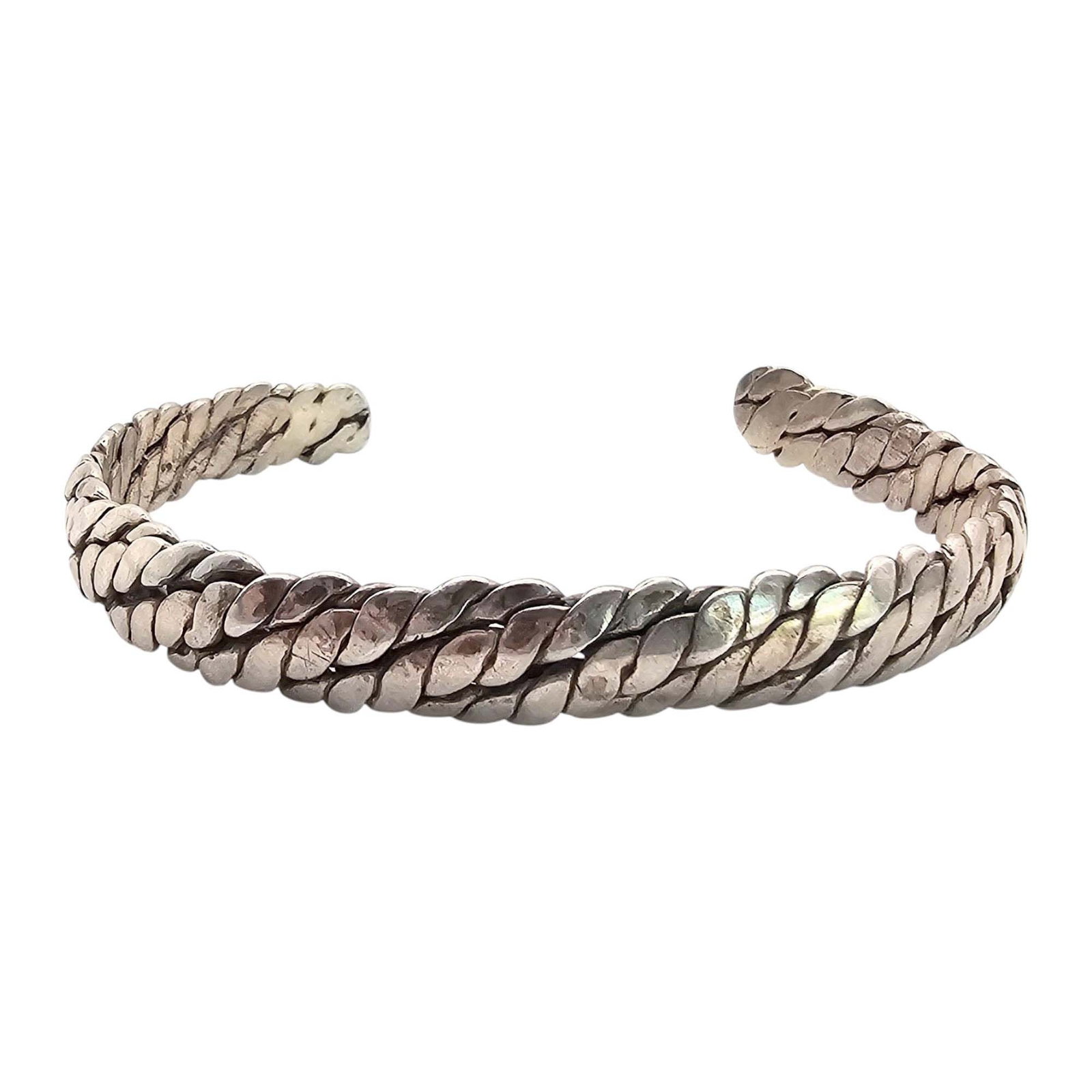 Sterling Silver Braided Cuff Bracelet 20 G: Sterling Silver Braided Cuff Bracelet 20 G