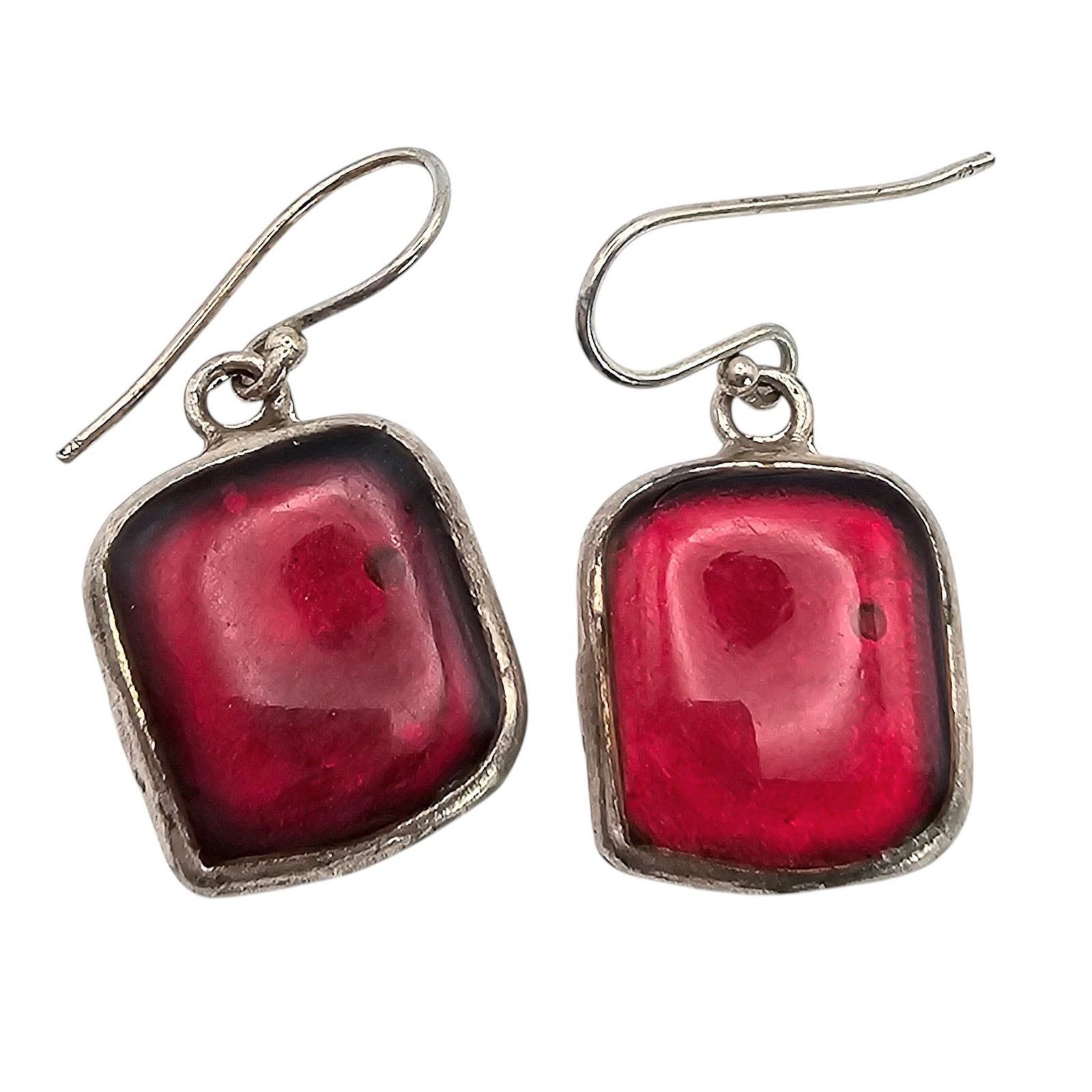 Resin Sterling Silver Drop Dangle Earrings 6.6 G: Resin Sterling Silver Drop Dangle Earrings 6.6 G