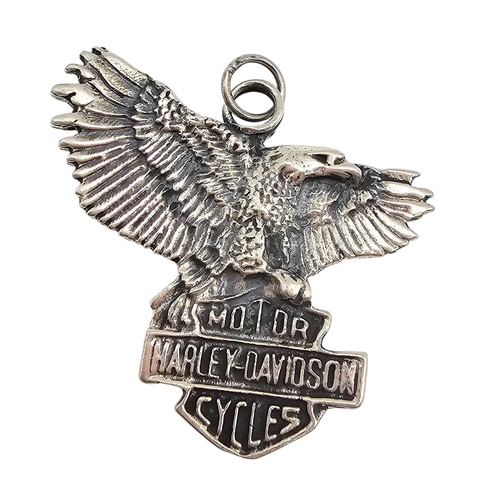 Harley Davidson Motorcycle Sterling Silver Eagle Pendant 8.9 G: Harley Davidson Motorcycle Sterling Silver Eagle Pendant 8.9 G