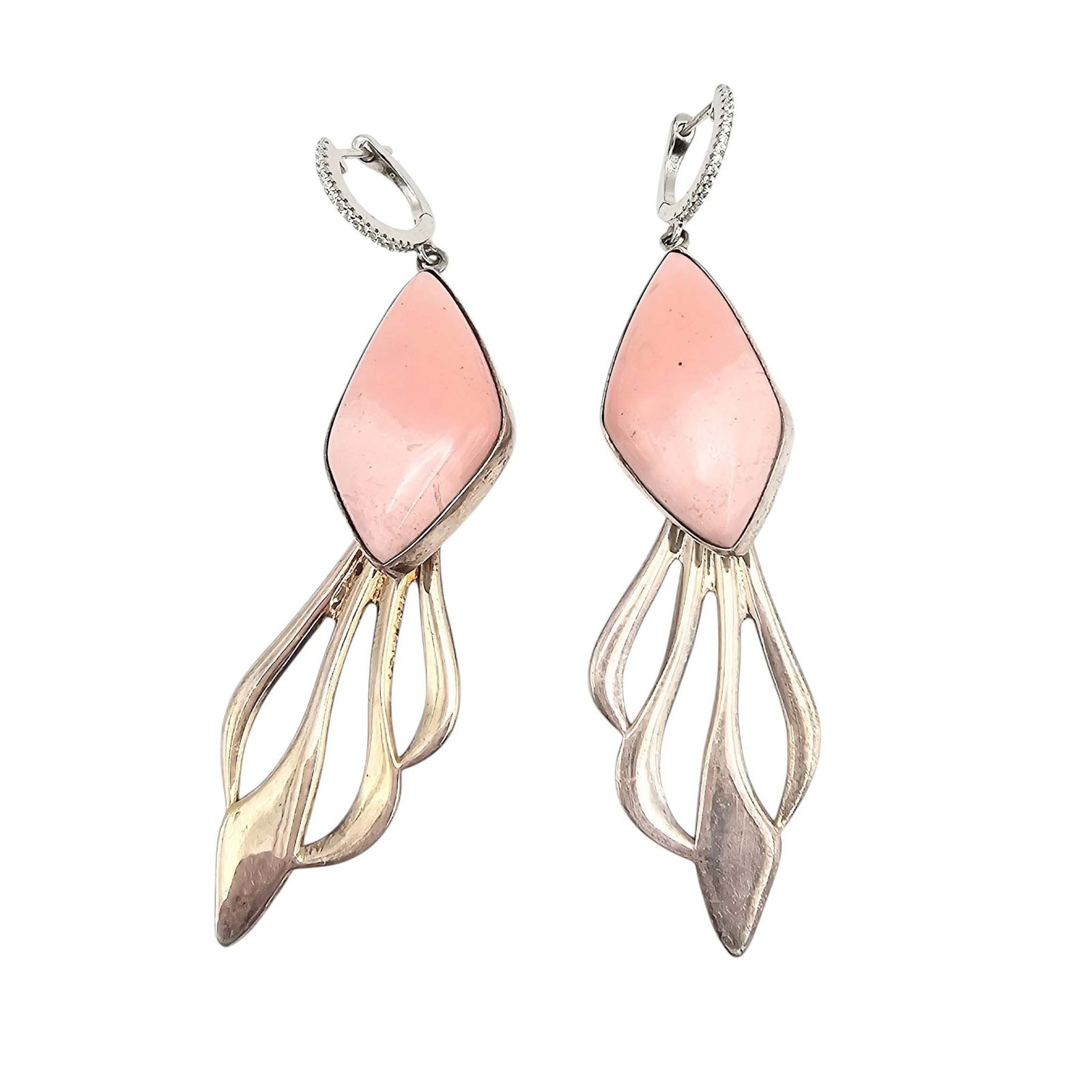 Agate Sterling Silver Drop Dangle Earrings 15.2 G: Agate Sterling Silver Drop Dangle Earrings 15.2 G