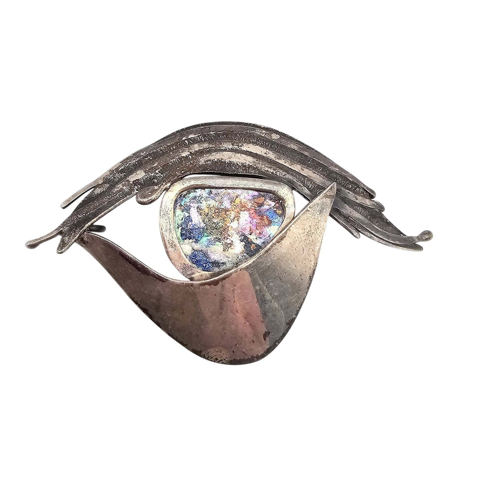 Sterling Silver Colorful Brooch Pendant 14.1 G (1 of 4)