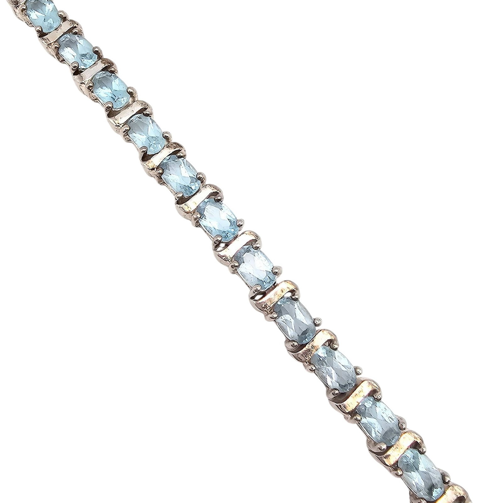 HAN Topaz Sterling Silver Tennis Bracelet 18.2 G: HAN Topaz Sterling Silver Tennis Bracelet 18.2 G