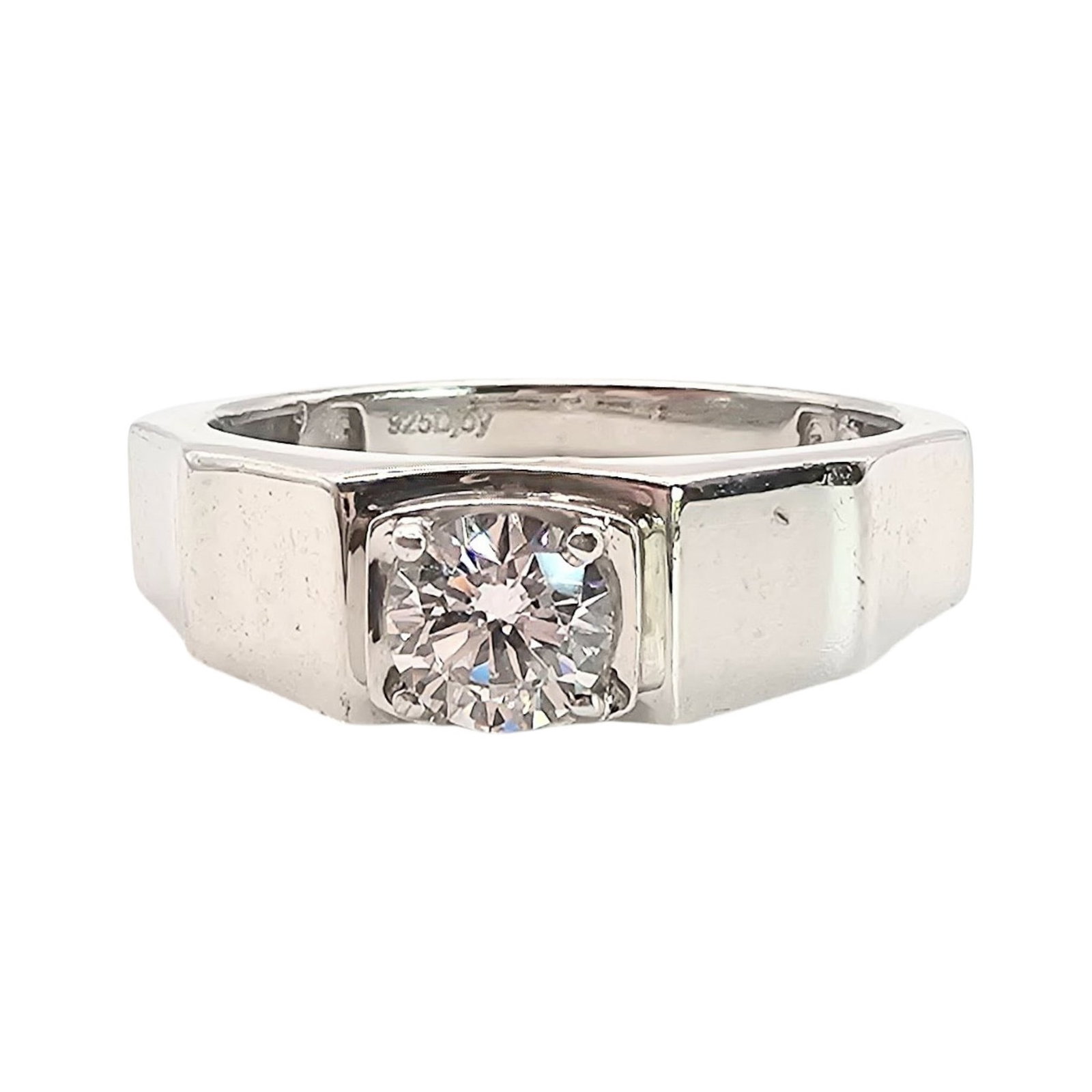 D'Joy Diamond Sterling Silver Ring Size 9 4.9 G: D'Joy Diamond Sterling Silver Ring Size 9 4.9 G