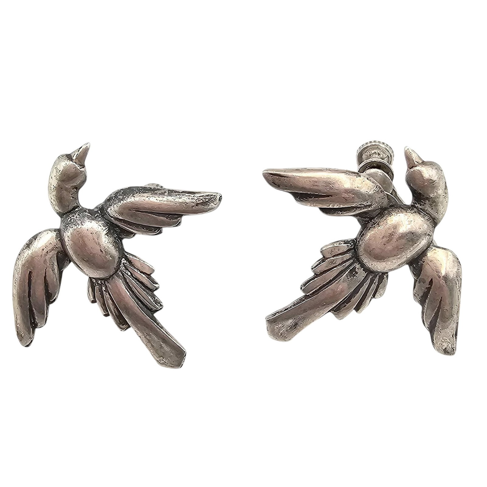 Sterling Silver Bird Earrings 4.1 G: Sterling Silver Bird Earrings 4.1 G