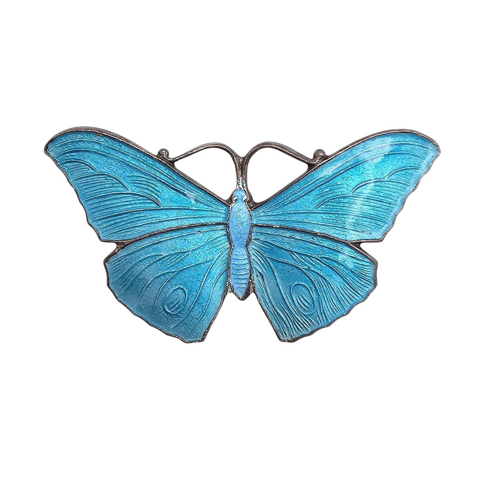 Enamel Sterling Silver Butterfly Brooch 3.9 G (1 of 4)