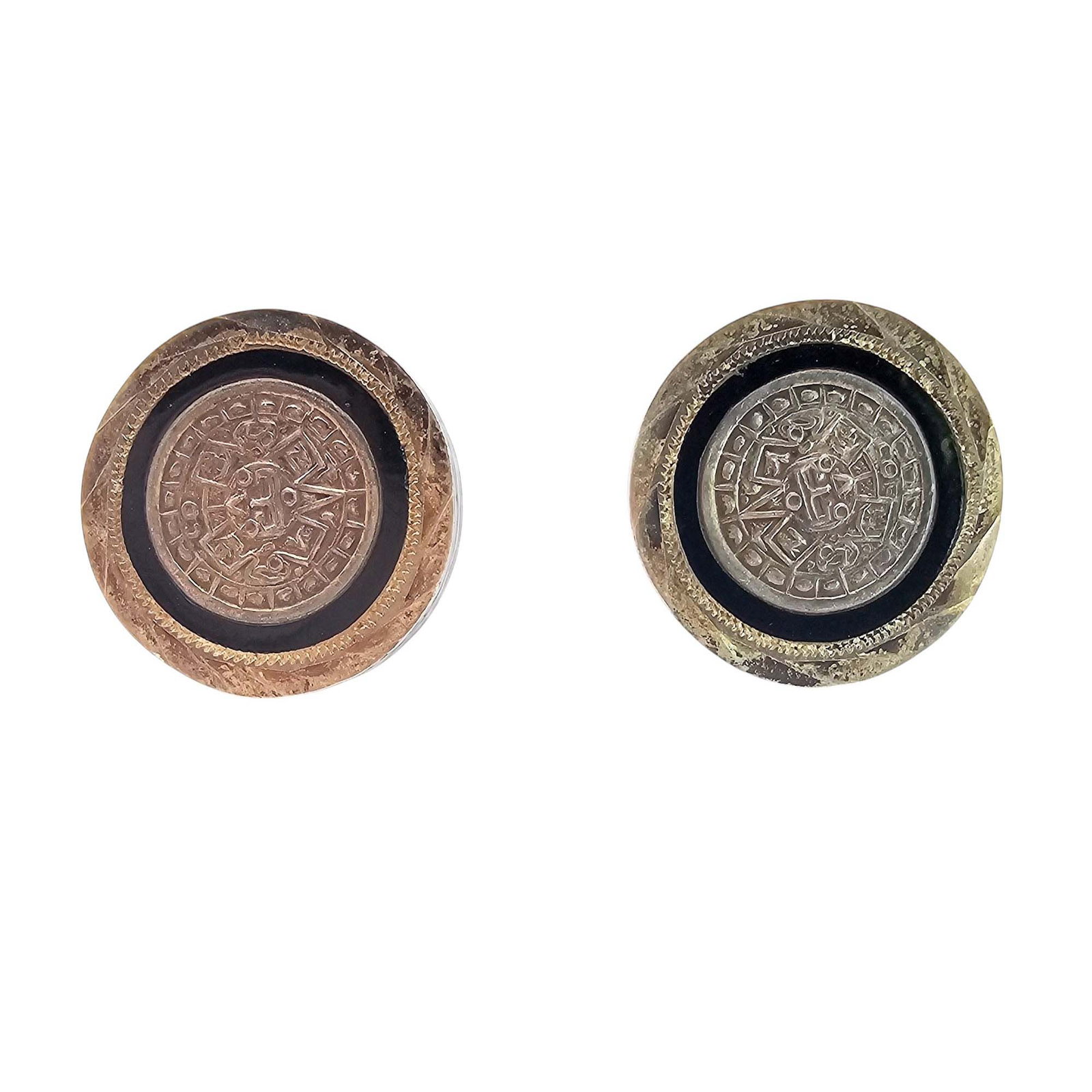 RCD Mexico Sterling Silver Aztec Cufflinks 11.7 G: RCD Mexico Sterling Silver Aztec Cufflinks 11.7 G