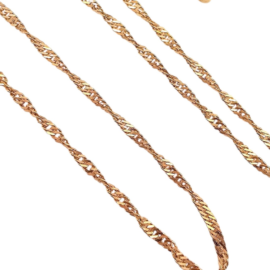 SLC 14K Gold Twist Chain Necklace 1.2 G: SLC 14K Gold Twist Chain Necklace 1.2 G