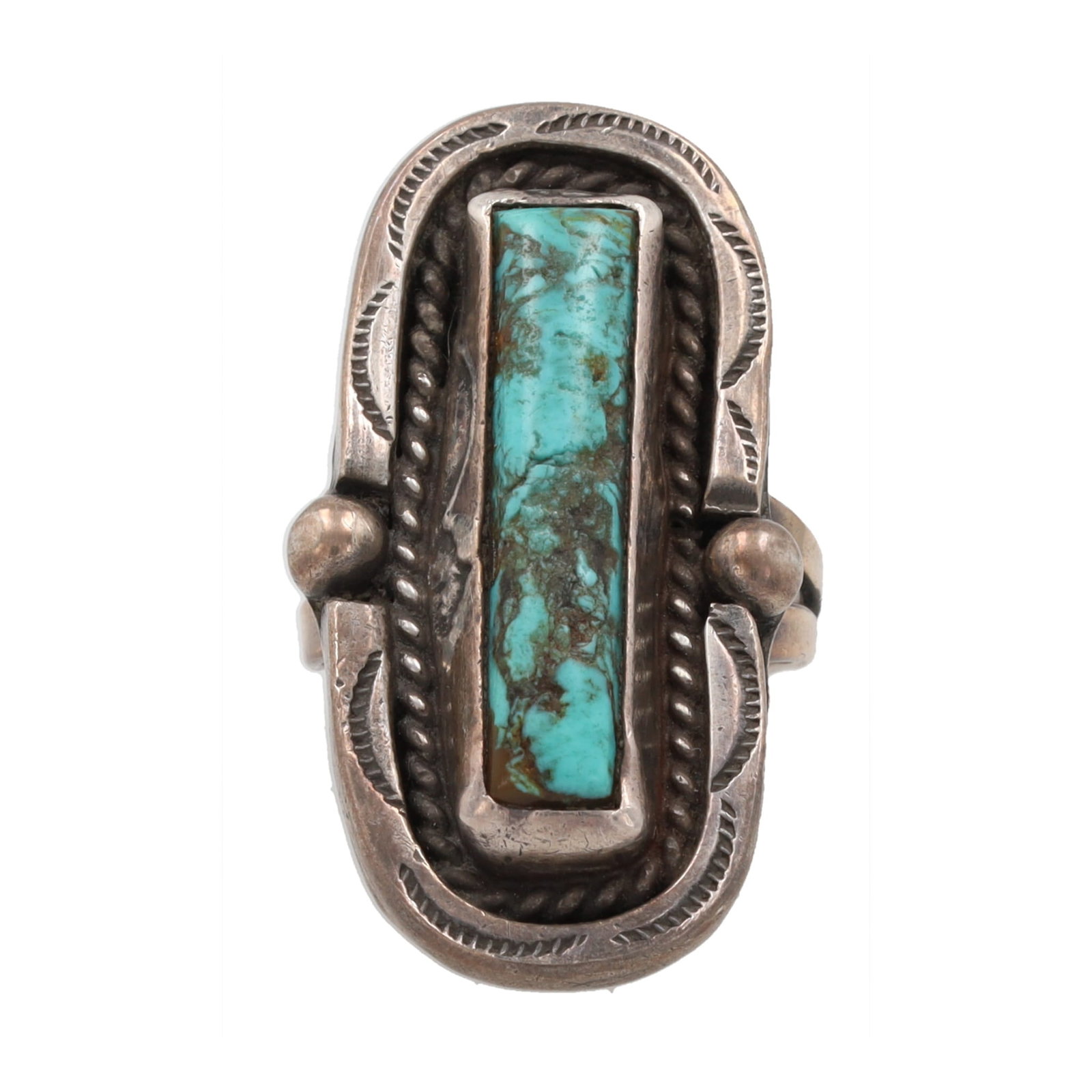 Pacific Jewelry Co. Sterling Turquoise Ring Sz 5 (1 of 6)
