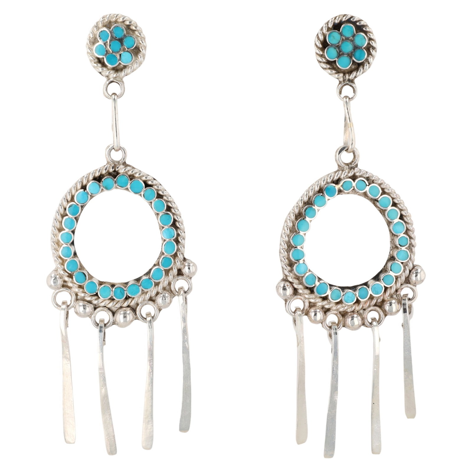 Devin Quam Zuni Sterling Turquoise Stud Earrings (1 of 6)