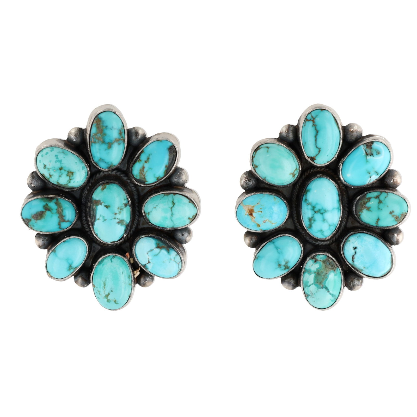Debra Smith Navajo Sterling Kingman Turquoise Earrings (1 of 5)