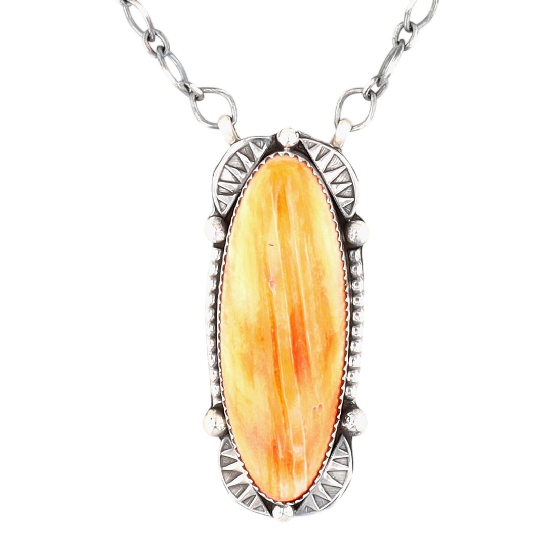Tia Long Navajo Sterling Spiny Oyster Necklace (1 of 7)