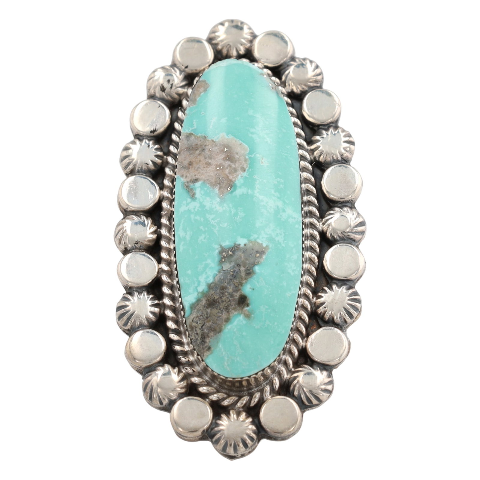 Vernita Begay Navajo Sterling Turquoise Ring Sz 8 (1 of 7)