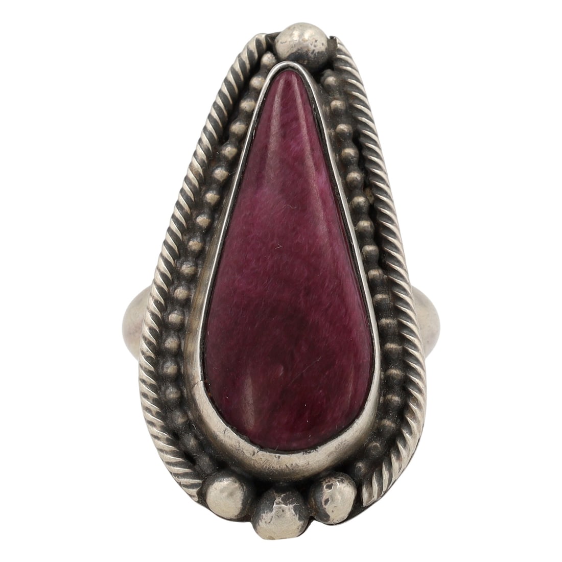 John Skeets Navajo Sterling Spiny Oyster Ring Sz 8.5 (1 of 8)