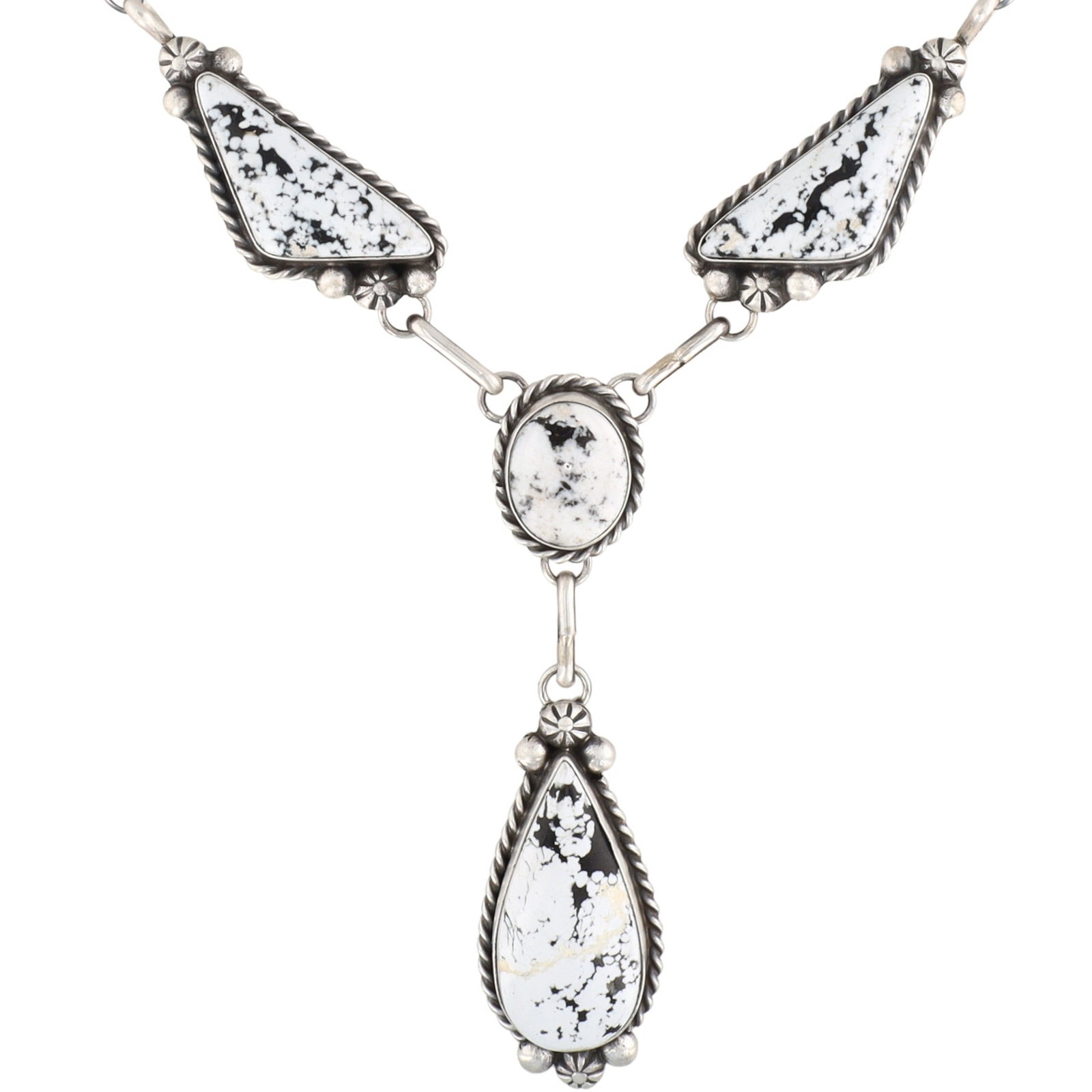 Augustine Largo Navajo Sterling White Buffalo Necklace (1 of 6)