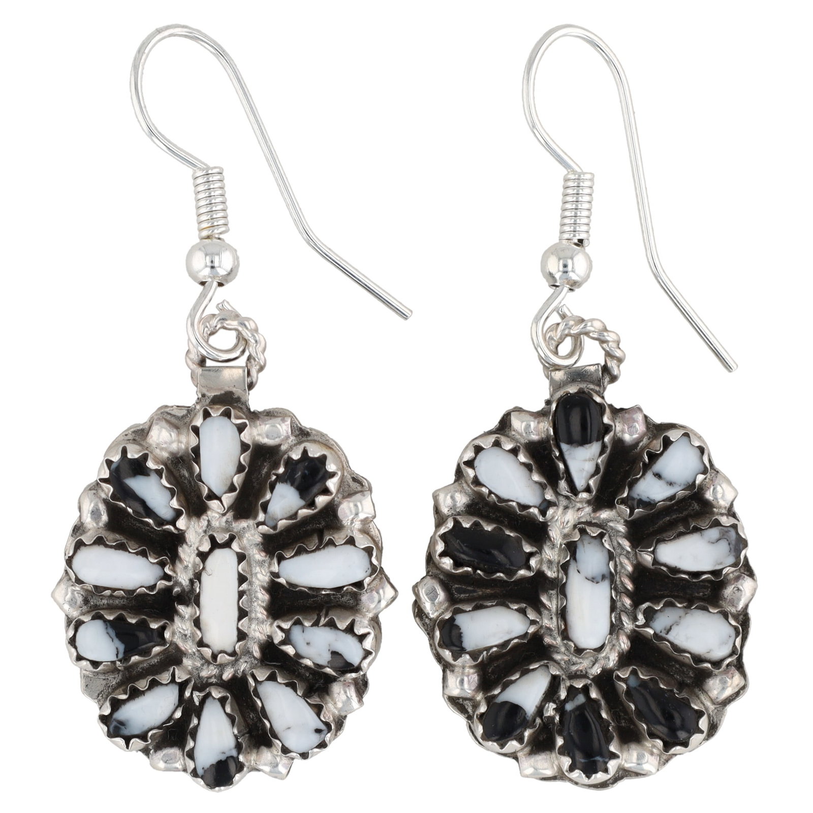 Milton James Navajo Sterling Multi-Stone Reversible Earrings (1 of 4)