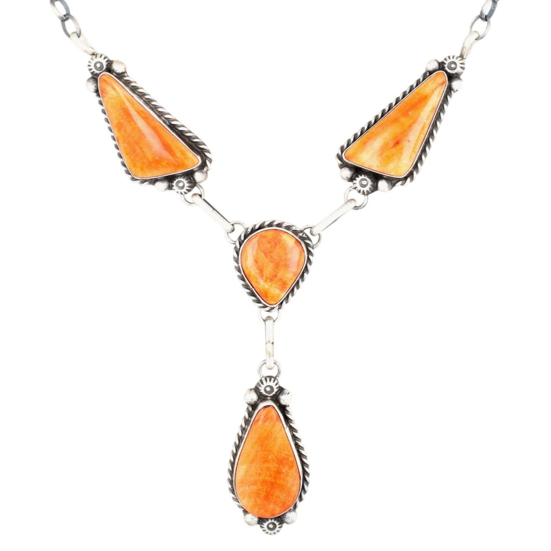 Augustine Largo Navajo Sterling Spiny Oyster Necklace (1 of 6)