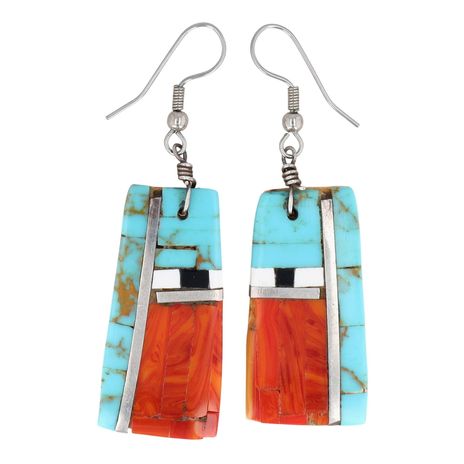 Santo Domingo Sterling Multi-Stone Inlay Earrings (1 of 3)