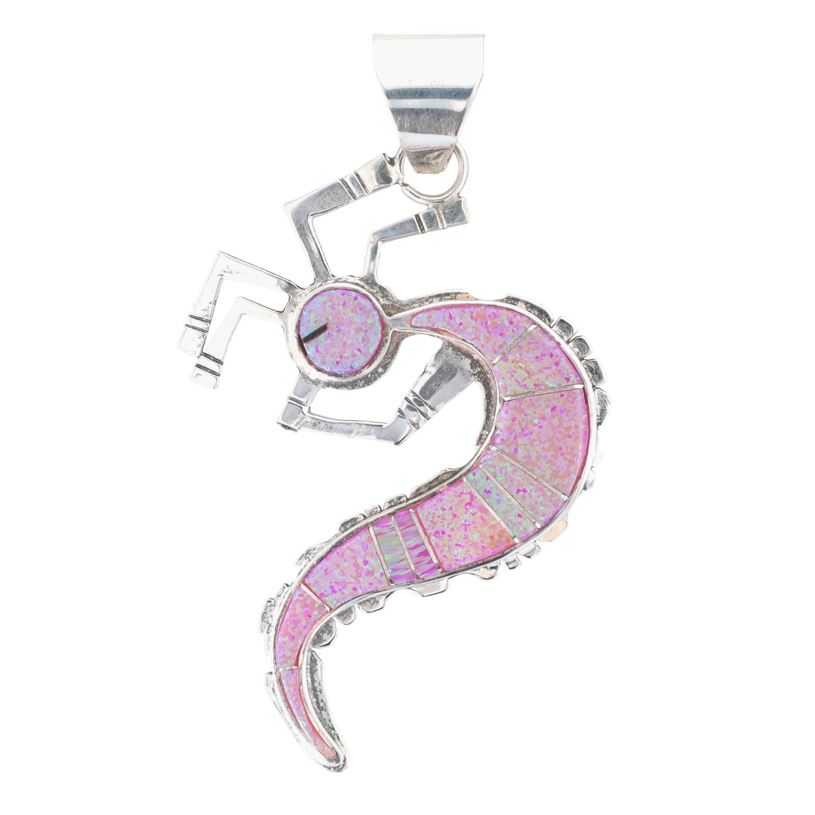 Jody Tsosie Navajo Sterling Opal Kokopelli Pendant: Jody Tsosie Navajo Sterling Opal Kokopelli Pendant 12g