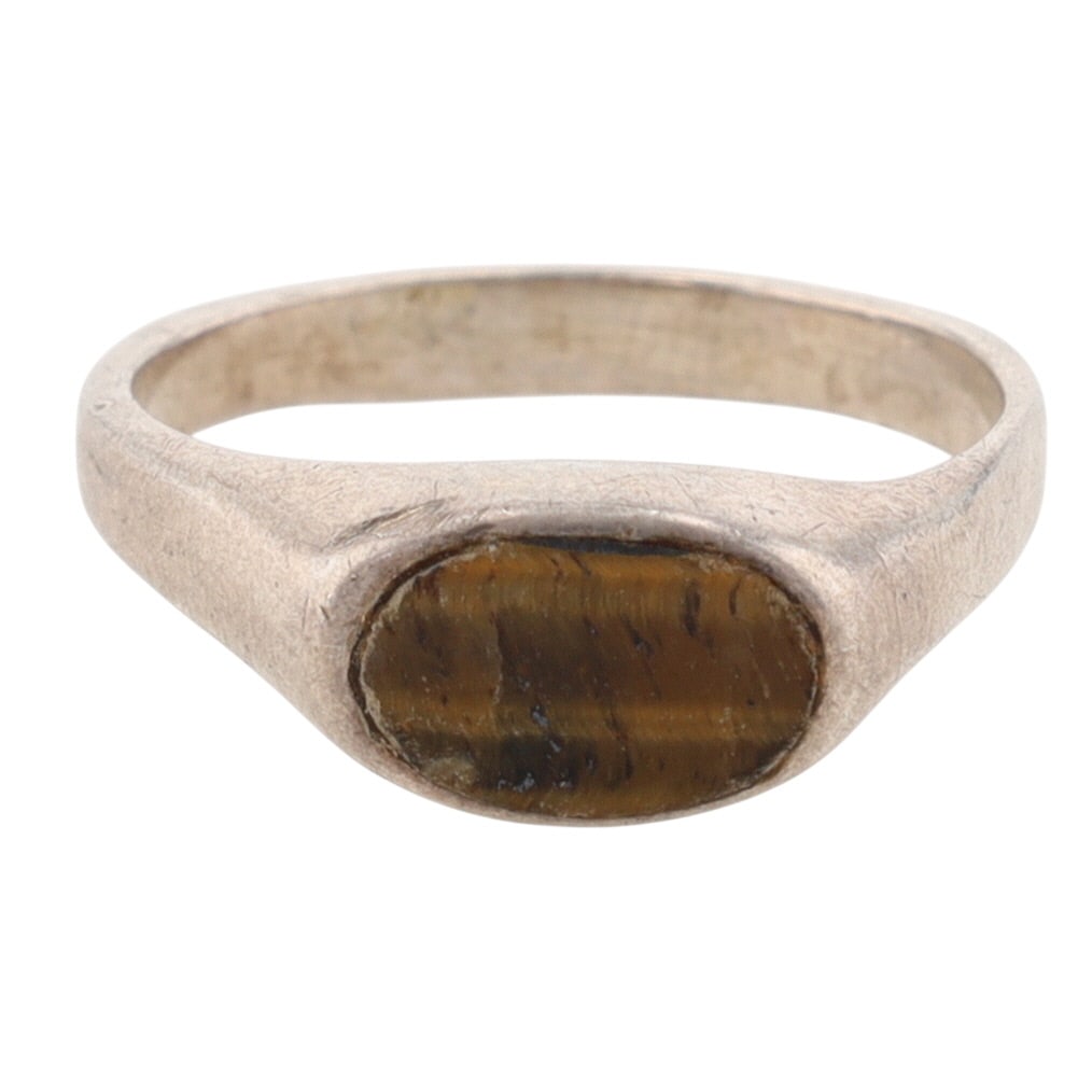 Taxco Sterling Tigers Eye Ring Sz 4 (1 of 7)