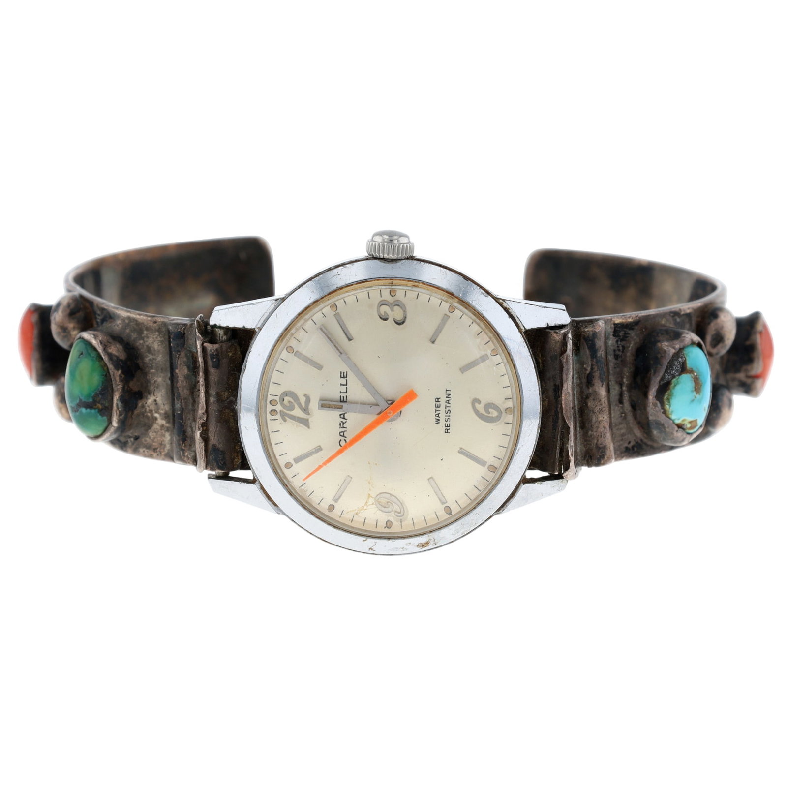 Vintage Navajo Sterling Multi-Stone Watch Cuff (1 of 6)