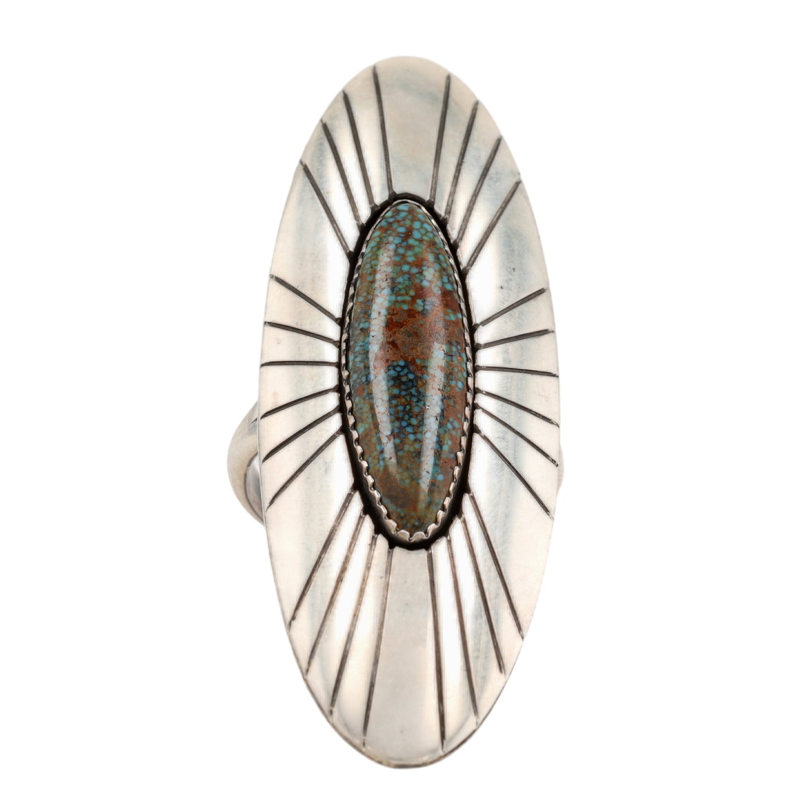 Thomas Nez Navajo Sterling Turquoise Ring Sz 11.5 (1 of 7)