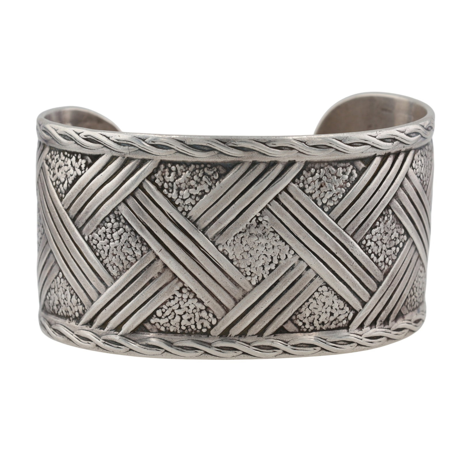 Vintage Silver Arrow Products of Kansas City Plain Silver Cuff Bracelet (1 of 7)