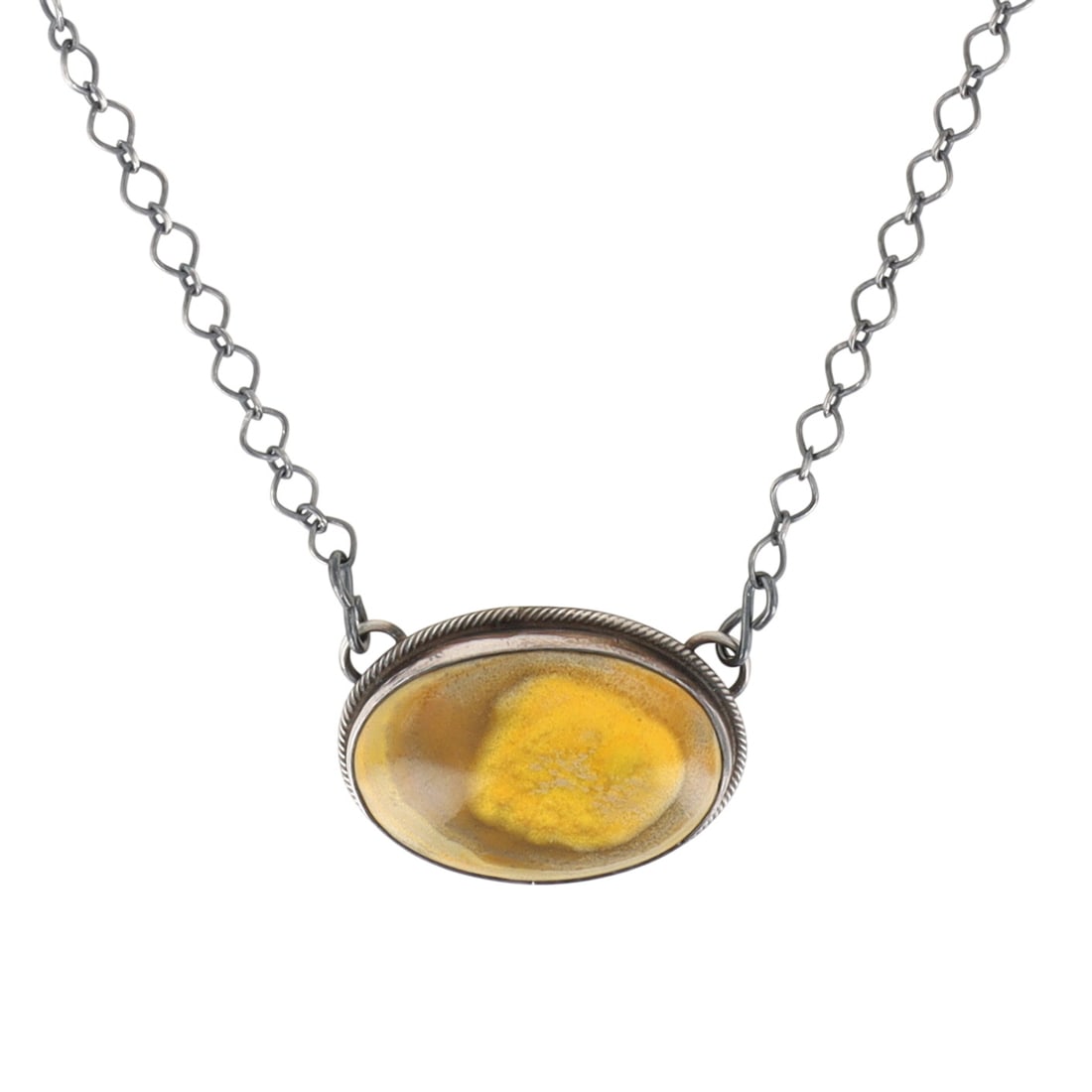 Sheryl Martinez Navajo Sterling Bumblebee Jasper Necklace (1 of 7)