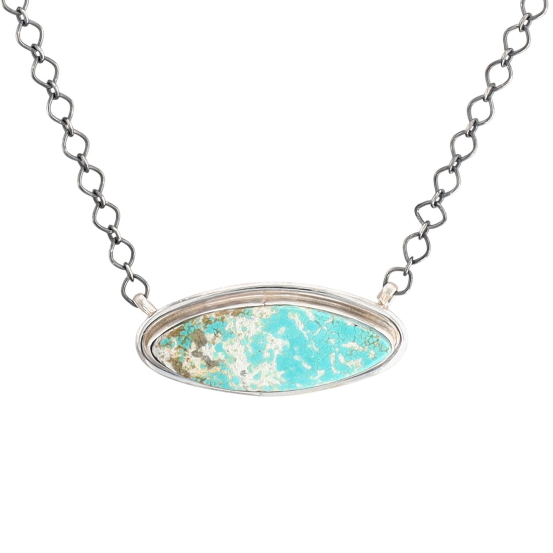 Steve Francisco Navajo Sterling Kingman Turquoise Necklace (1 of 7)