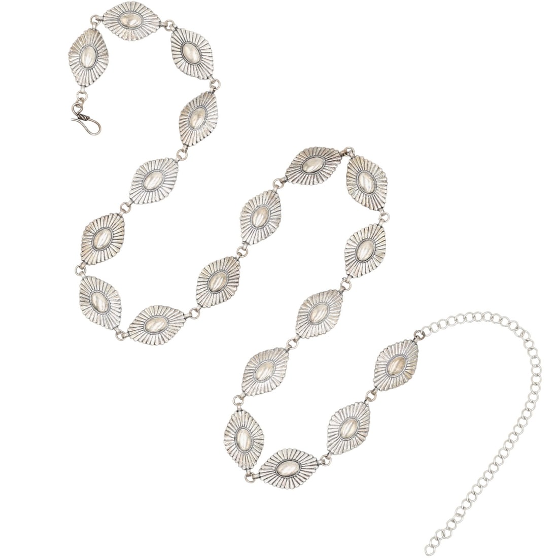 Western Style Nickel Silver Concho Belt (1 of 6)