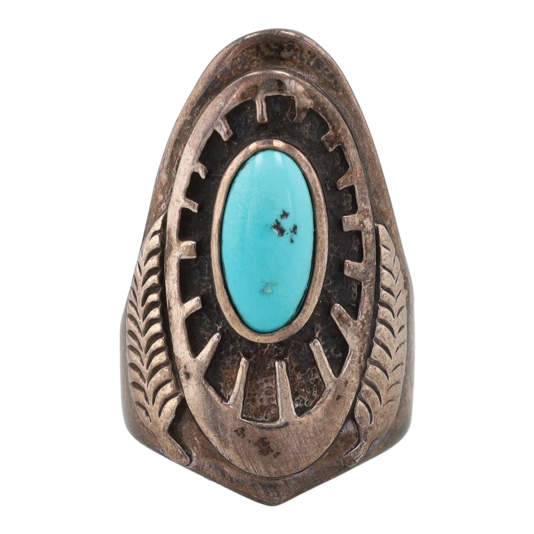 Ben Nighthorse Navajo Sterling Turquoise Ring Sz 6 (1 of 6)