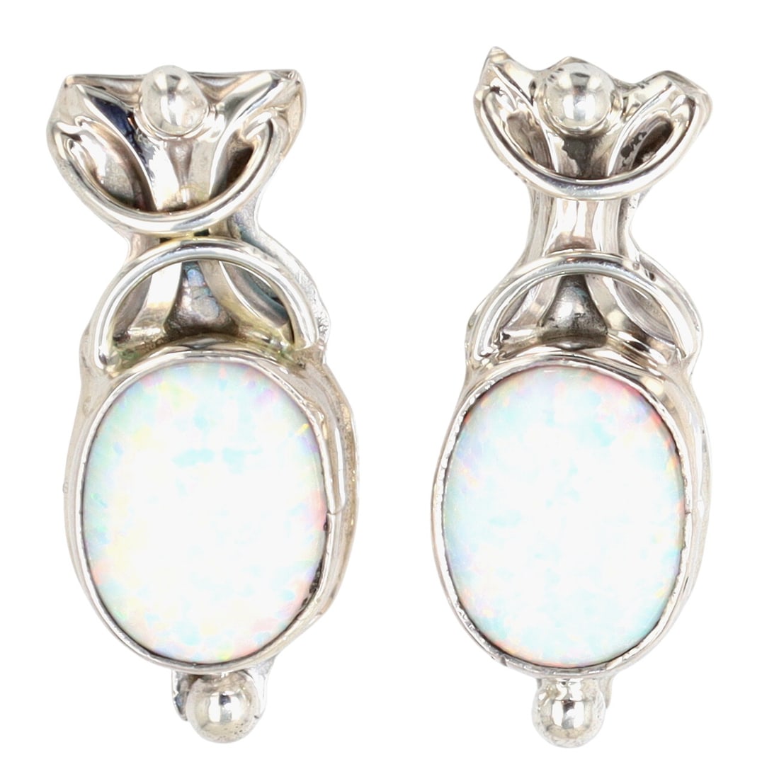 Annette Chiquit Navajo Sterling Opal Stud Earrings (1 of 4)