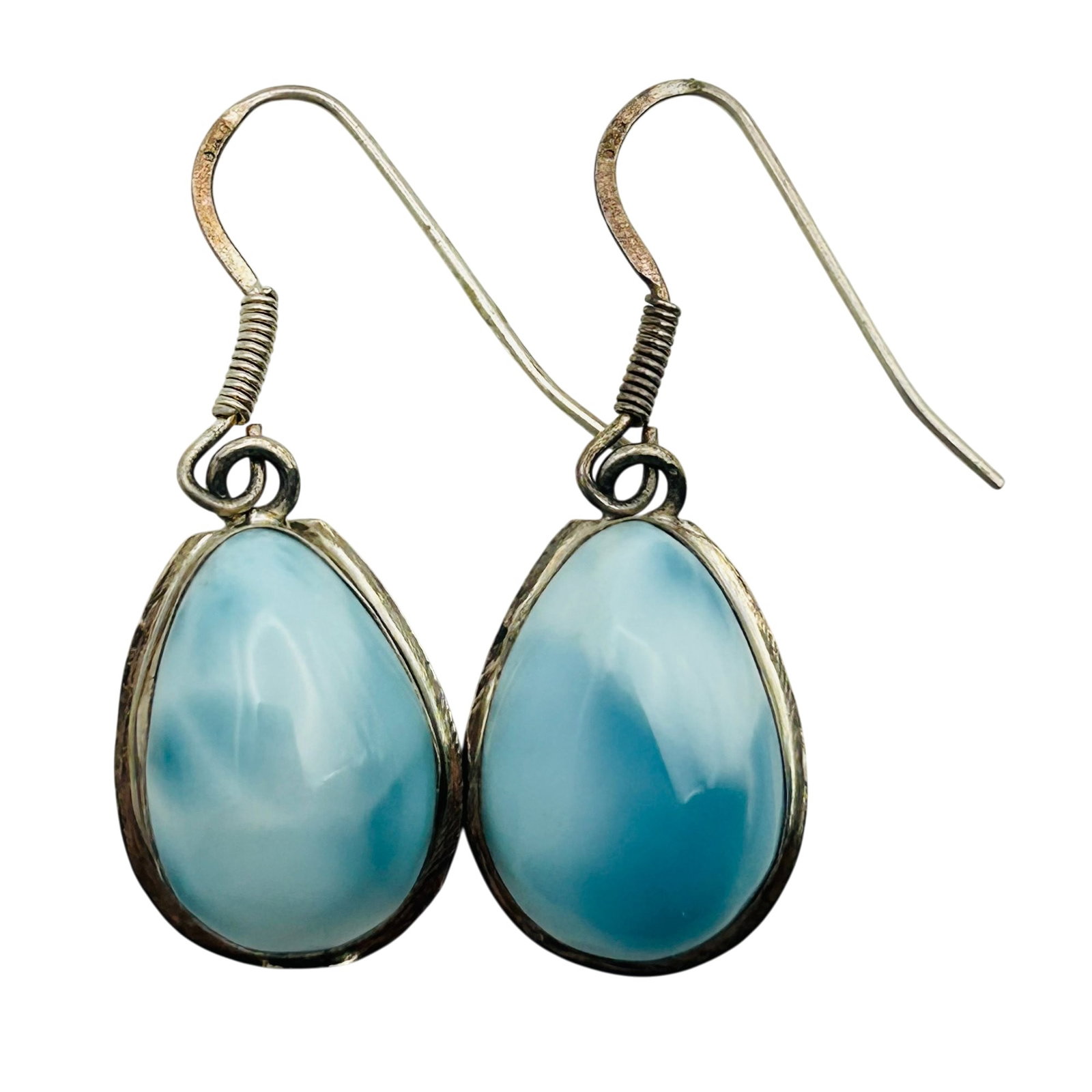Sterling Larimar Hook Back Earrings (1 of 5)