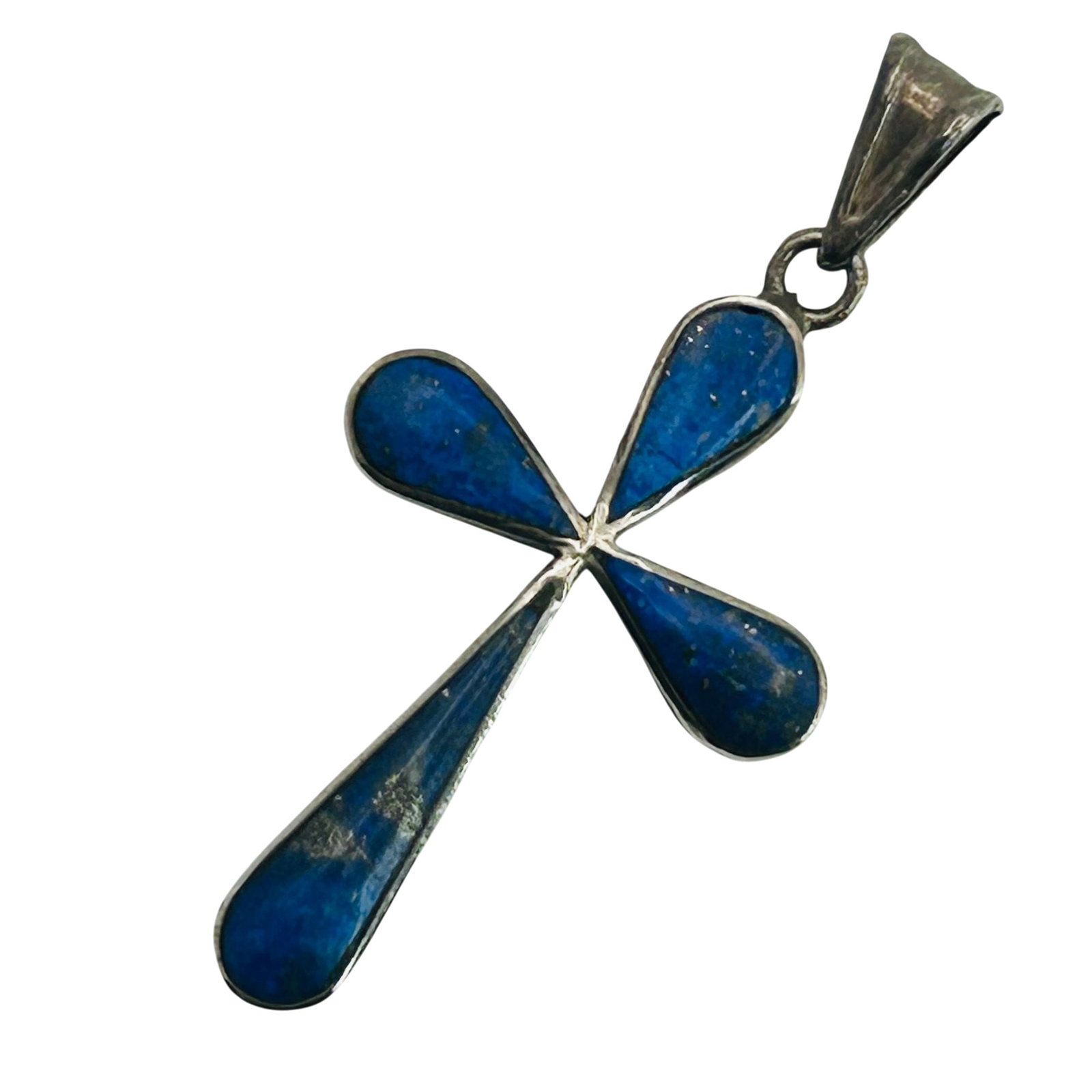 Sterling Lapis Lazuli Cross Pendant (1 of 5)
