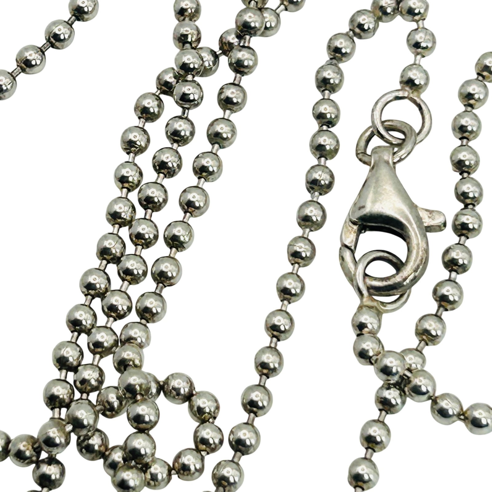 Sterling Long Bead Chain Necklace (1 of 5)
