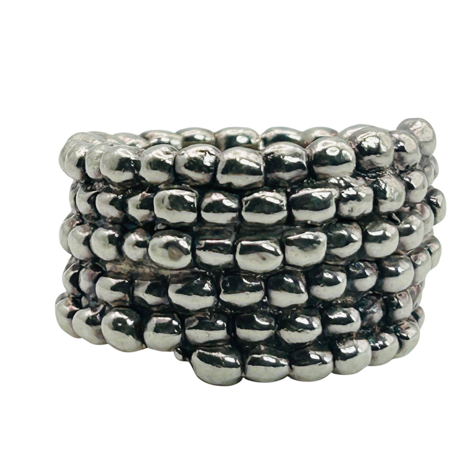 Israel Sterling Thick Band Ring Size 7 (1 of 5)