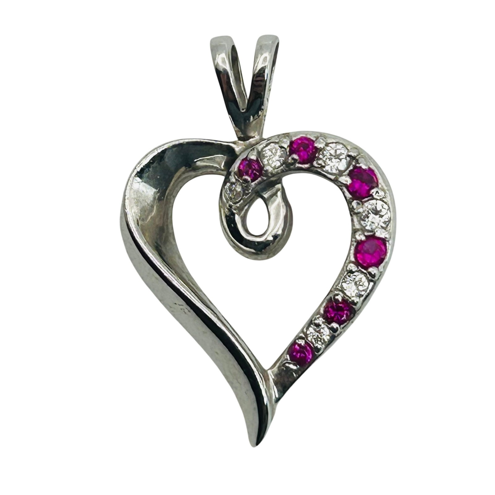 Stauer Sterling Pink Topaz Heart Pendant: Stauer Sterling pink topaz heart pendant. 1.8g